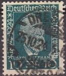 Stamps Germany -  Deutsches Reich 1924 Scott 340 Sello Heinrich Von Stephan 10 usado Michel368 Alemania Allemagne