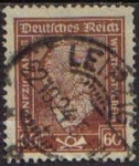 Sellos de Europa - Alemania -  Deutsches Reich 1924 Scott 342 Sello Heinrich Von Stephan 60 usado Michel362 Alemania Allemagne Germ