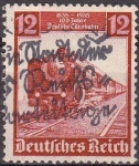 Sellos de Europa - Alemania -  Deutsches Reich 1935 Scott 457 Sello º Centenario Tren Aguila 12 Alemania Allemagne Duitsland German