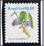 Stamps Brazil -  Clitoria