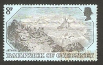 Stamps United Kingdom -  Guernsey - Grabado antiguo, Jethou