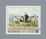 Stamps : Asia : North_Korea :  En el campo