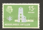 Sellos del Mundo : America : Netherlands_Antilles : reina juliana, Torre de guillermo III a aruba 