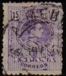 Stamps Spain -  ESPAÑA 1909-22 270 Sello º Alfonso XIII 15c Tipo Medallón con nº de control al dorso