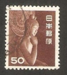 Stamps Japan -  511 - Kwannon en el Templo de Chuguji