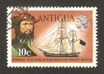 Stamps : America : Antigua_and_Barbuda :  Edward Teach, Barbanegra 