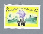 Sellos de Asia - Maldivas -  100 th Anniversary UPU