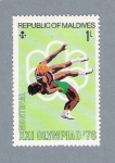 Sellos de Asia - Maldivas -  Montreal XXI Olimpiadas'76