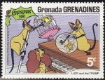 Sellos del Mundo : America : Grenada : GRENADA GRENADINES 1981 Scott 455 Sello Nuevo Disney Escenas de La Dama y el Vagabundo 5c 