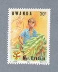 Sellos de Africa - Rwanda -  Mgr. Cardijn