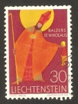 Stamps Liechtenstein -  san nicolas, patrono de la iglesia de balzers