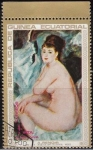 Sellos de Africa - Guinea Ecuatorial -  Guinea Ecuatorial 1973 Michel 208 Sello Pintura Pierre Auguste Renoir Mujer Desnuda Museo Rodin