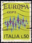 Stamps Italy -  Italia 1972 Scott 1065 Sello Serie Europa usado 50 Liras