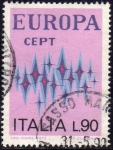 Sellos de Europa - Italia -  Italia 1972 Scott 1066 Sello Serie Europa usado 900 Liras