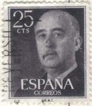 Stamps Spain -  ESPANA 1955 (E1146) General Franco 25c