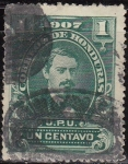 Sellos de America - Honduras -  Honduras 1907 Scott 119 Sello Presidente Jose Medina usado 1c 