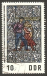 Stamps Germany -  pintura en vidriera en el museo de la resistencia de sachsenhausen, la lucha clandestina