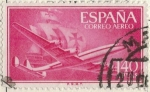 Sellos del Mundo : Europa : Espaa : ESPAÑA 1955-6 (E1174) Superconstellation y nao Sta Maria 1.40c