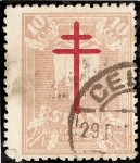 Stamps Spain -  Cruz de Lorena en carmin