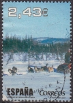 Stamps Spain -  ESPAÑA 2007 4345f Sello Deportes Al Filo de Lo Imposible Iditarod Carrera de Trineos usado 