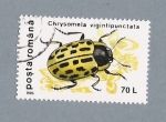 Sellos de Europa - Rumania -  Chrysomela Vigintipunctata