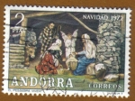 Sellos del Mundo : Europe : Andorra : El pesebre -VIVENT NAVIDAD