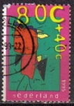 Stamps Netherlands -  Holanda 1995 Scott B690 Sello Dibujos de Niños Profesora de la escuela usado Netherland