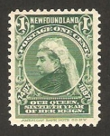 Stamps : America : New_Foundland :  reina victoria