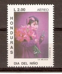 Sellos de America - Honduras -  NIÑA  CON  FLORES