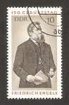 Stamps Germany -  friedrich engels, 150 anivº de su nacimiento