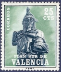 Stamps Spain -  Edifil V08 Plan Sur de Valencia 0,25