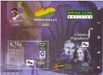 Stamps : Europe : Spain :  ESPAÑA 2002 3947 HB Sello Nuevo Programas de Radio El Tirachinas, 40 Principales, Onda Cero Noticias