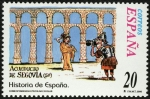 Stamps : Europe : Spain :  ESPAÑA - Casco antiguo y Acueducto de Segovia