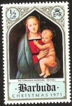 Stamps Antigua and Barbuda -  CHRISTMAS- LA MADONNA DEL CRANDUCA - RAFAEL