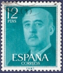 Stamps Spain -  Edifil 2227 Serie básica Franco 12