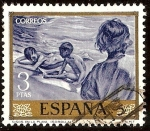 Sellos de Europa - Espa�a -  Niños en la playa - Soroya