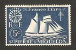 Stamps San Pierre & Miquelon -  Serie de Londres, Barco velero