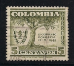 Sellos de America - Colombia -  ESCUDO Y ARBOL.