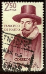 Stamps Spain -  Forjadores de América - Francisco de Toledo