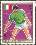 Stamps United Arab Emirates -  Mundial de fútbol en México, Pietro Anastasi (Italia)