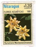 Sellos del Mundo : America : Nicaragua : Nymphaea´ Marliacea Chromat´