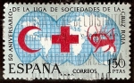 Stamps Spain -  L aniversario de la Liga de Sociedades de la Cruz Roja - Mapa Mundi