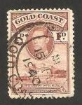 Stamps Ghana -  gold coast - george VI, castillo de christiansborg en accra