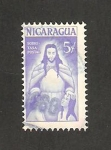 Stamps Nicaragua -  840 - Sobre tasa para obras de beneficencia, Jesús con dos niños