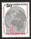 Sellos de America - Chile -  50º AÑOS INTERPOL