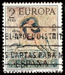 Stamps Spain -  Europa-CEPT. Rapto de Europa. Mosáico de Mérida