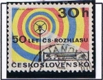 Stamps Czechoslovakia -  50 Let cs Rozhiasu