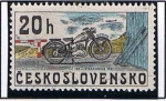 Stamps Czechoslovakia -  Motocicleta