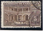 Stamps Colombia -  IX conferencia internaciona Americana (Patio Cancilleria)