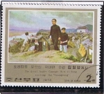 Stamps North Korea -  Visita del Presidente